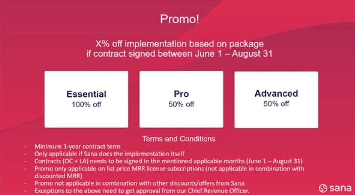 Sana Commerce Implementation Discount Promotion